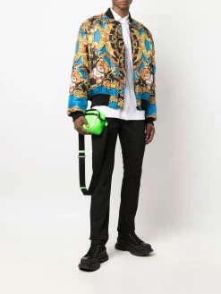 Moschino baroque-pattern print bomber jacket
