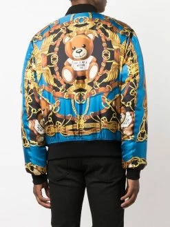Moschino baroque-pattern print bomber jacket