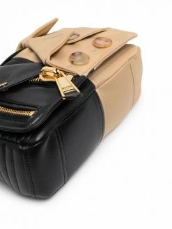 Moschino two-tone biker crossbody bag