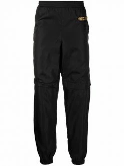 Moschino logo-plaque adjustable track pants