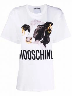 Moschino cow logo print T-shirt