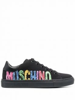 Moschino logo-lettering low-top trainers