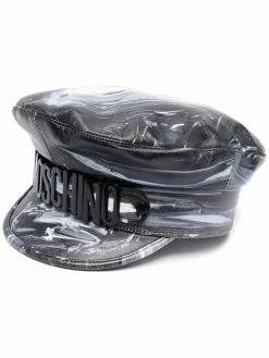 Moschino logo-plaque graphic-print cap