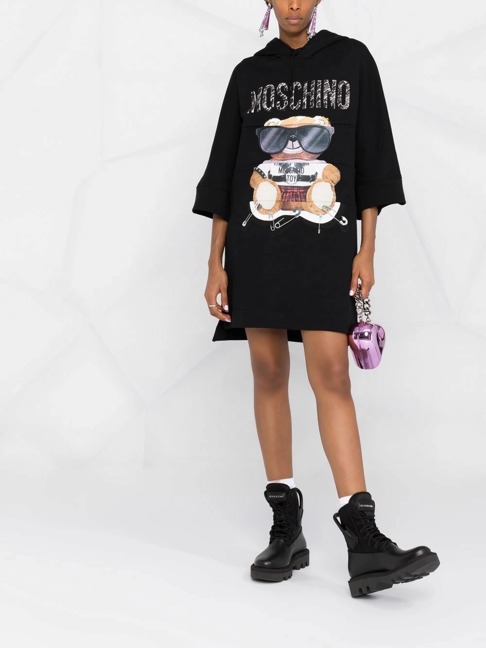 Best Pirce โจ Moschino Punk Teddy printed sweatshirt ๐ dress ๐ 4 Moschino Punk Teddy printed sweatshirt dress