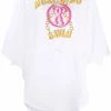 Moschino logo print beach cover-up