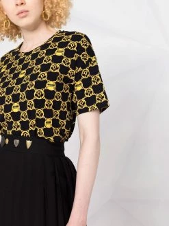 Moschino check grid print T-shirt