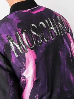 Moschino paint-print bomber jacket