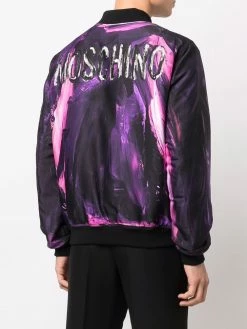 Moschino paint-print bomber jacket