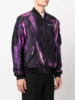 Moschino paint-print bomber jacket