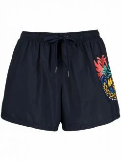 Moschino side print beach shorts