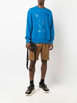 Moschino logo embossed sweatshirt
