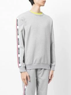 Moschino logo-tape crew neck sweatshirt