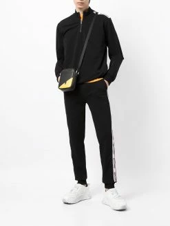 Moschino logo zipped bomber jacket