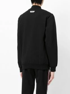 Moschino logo zipped bomber jacket