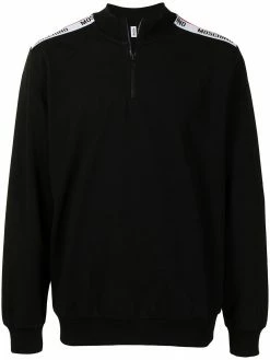 Moschino logo zipped bomber jacket