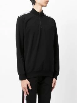 Moschino logo zipped bomber jacket