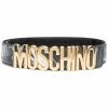 Buy ๐ Moschino Logo plaque brushed belt โค๏ธ 1 Moschino logo-plaque brushed belt