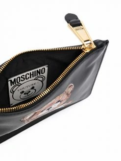 Moschino teddy print clutch bag