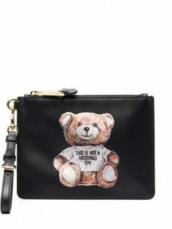 Moschino teddy print clutch bag