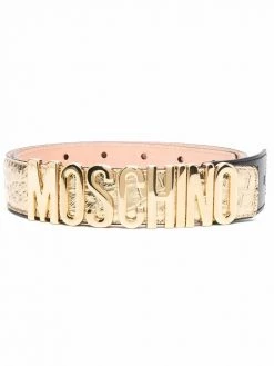 Moschino metallic leather belt