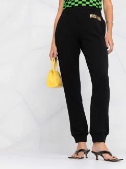 Moschino logo-print cotton track trousers