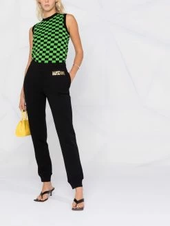 Moschino logo-print cotton track trousers