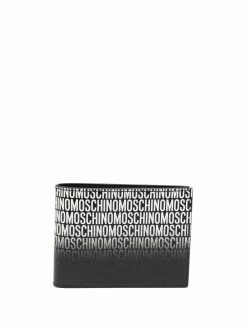 Moschino logo-print leather wallet