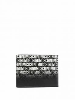 Moschino logo-print leather wallet