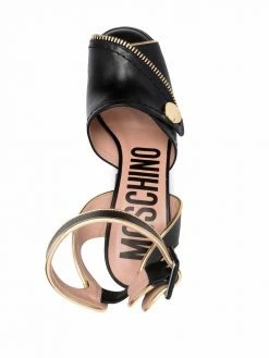 Moschino 140mm zip-detail platform sandals
