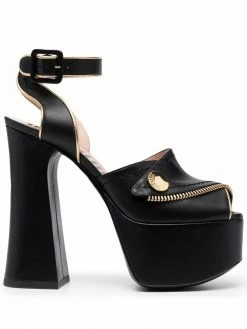 Moschino 140mm zip-detail platform sandals