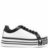 Moschino logo-embossed platform leather sneakers