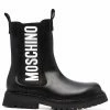 Moschino logo-print ankle boots