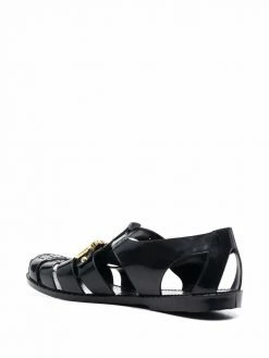 Moschino logo-lettered strappy jelly sandals