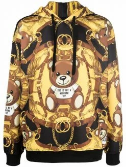 Moschino Teddy Bear-print drop-shoulder hoodie