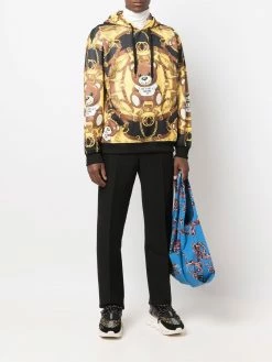 Moschino Teddy Bear-print drop-shoulder hoodie
