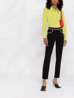 Moschino faux-pearl embellished trousers