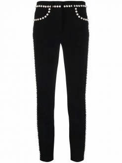 Moschino faux-pearl embellished trousers