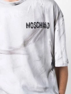 Moschino painterly-print logo T-shirt