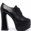 Moschino block-heel lace-up pumps