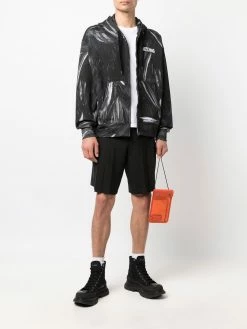 Moschino painted logo print hoodie