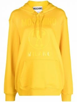 Moschino Double question mark-print cotton hoodie