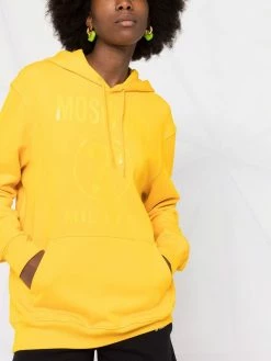 Moschino Double question mark-print cotton hoodie