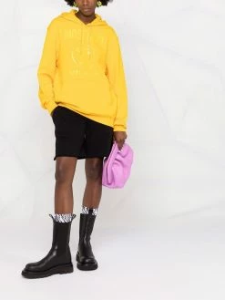 Moschino Double question mark-print cotton hoodie