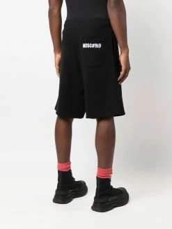 Moschino embroidered-logo jogger shorts