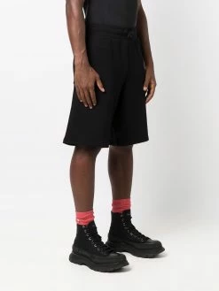 Moschino embroidered-logo jogger shorts