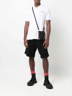 Moschino painted logo-print polo shirt