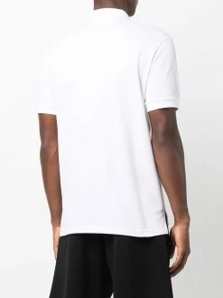 Moschino painted logo-print polo shirt