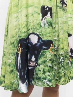 Moschino cow-print shirt dress