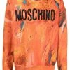 Moschino crew neck logo-print sweatshirt