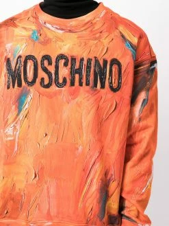 Moschino crew neck logo-print sweatshirt